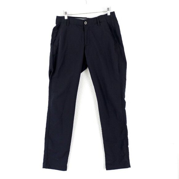 Under Armour Blue Elastic Waist Low Rise Athletic Nylon Polyester Pants 31/31 - Picture 1 of 13